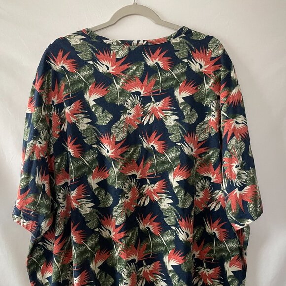 HB Mens Navy Blue Crew Neck Short Sleeve Leaf Print T-Shirt Size 3XLT Lot Of 2 - Picture 6 of 16